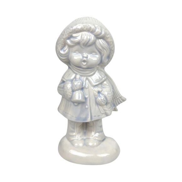 Vintage Ceramic Caroler Figurines - Hand-Painted Christmas Decor, Set of 6 - Picture 4 of 10